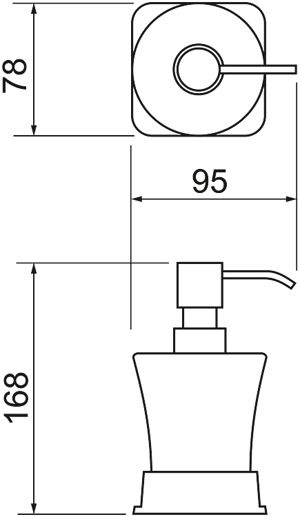 Wasserkraft Amper K-5499  Настольный диспенсер для жидкого мыла