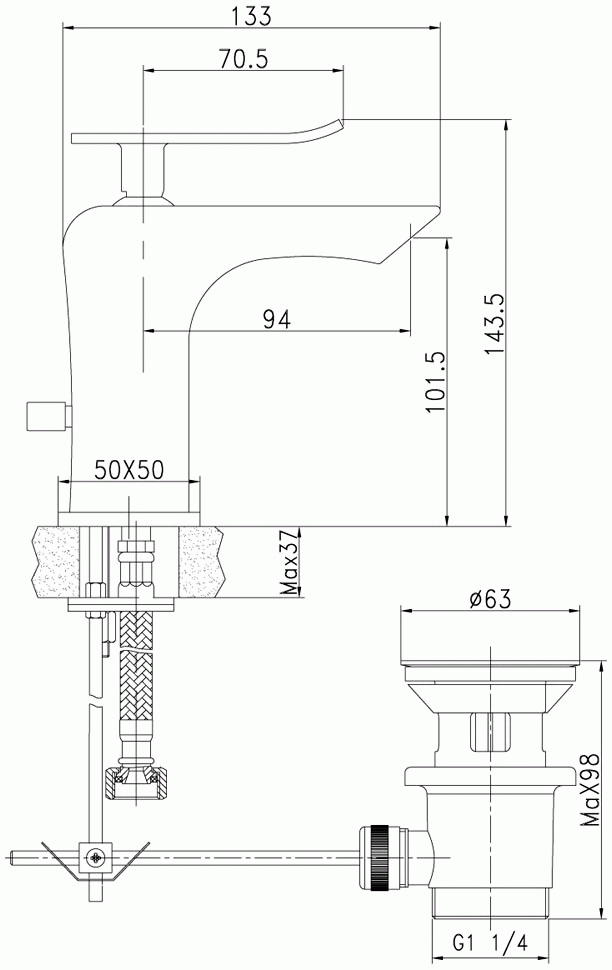 Lemark Contest LM5806CW Смеситель для раковины