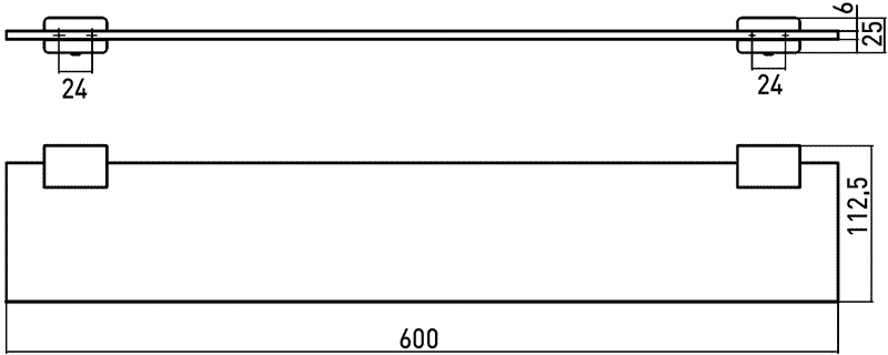 EMCO Loft 0510 001 60 Полка 60 см