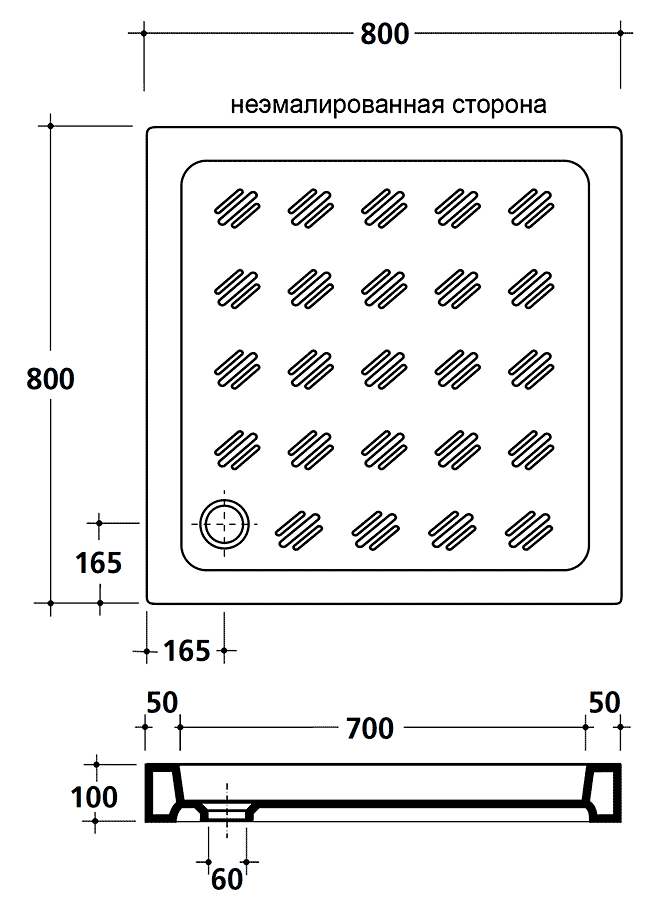 Galassia Albatro 1002 Керамический душевой поддон 80x80