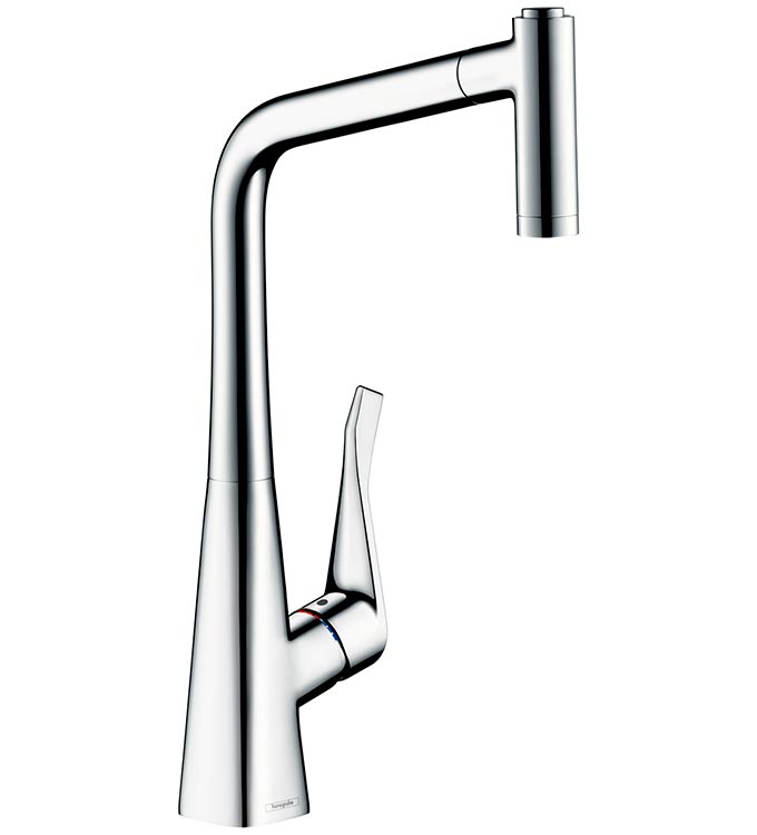 Hansgrohe Metris 14820 000  Смеситель кухонный с выдвижным душем