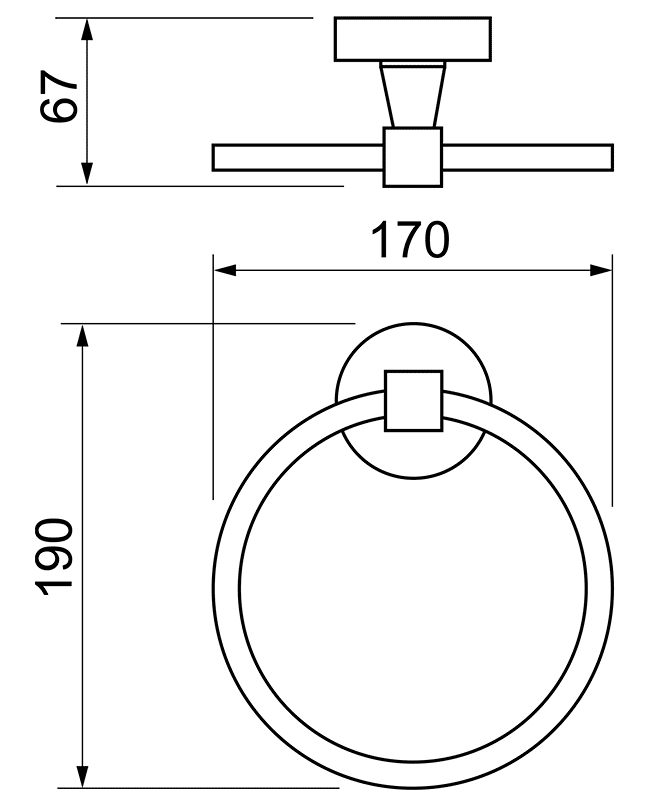 WasserKraft Isen K-4060 Полотенцедержатель-кольцо