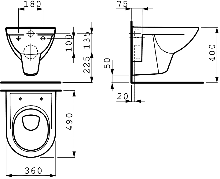 Laufen PRO 8.2095.2/8.9195.1  Унитаз подвесной Compact с крышкой SoftClose