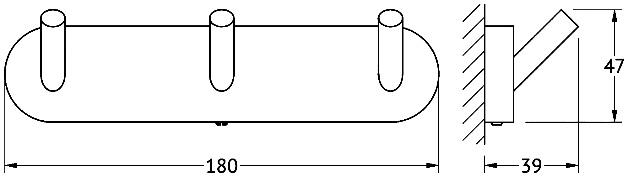 ArtWelle Harmonie HAR002 Планка с 3-мя крючками