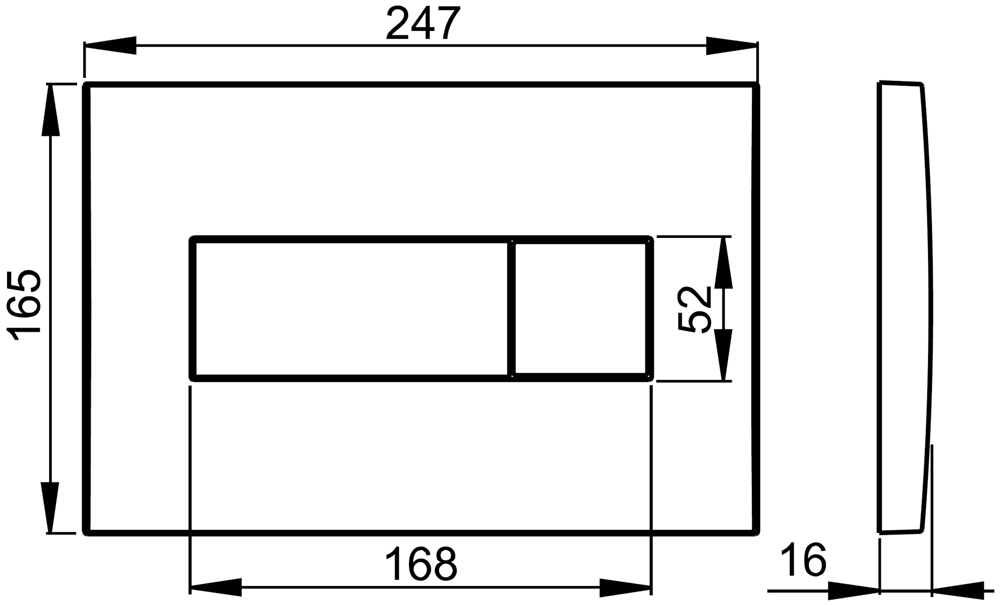 Alcaplast M375 Кнопка смыва для унитаза (золото)