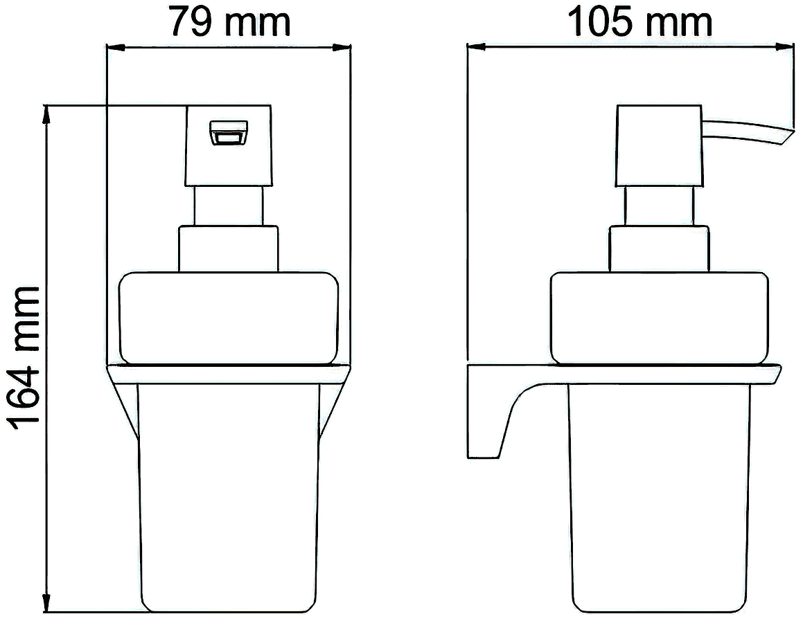WasserKraft Elbe K-7299 Диспенсер настенный (чёрный)