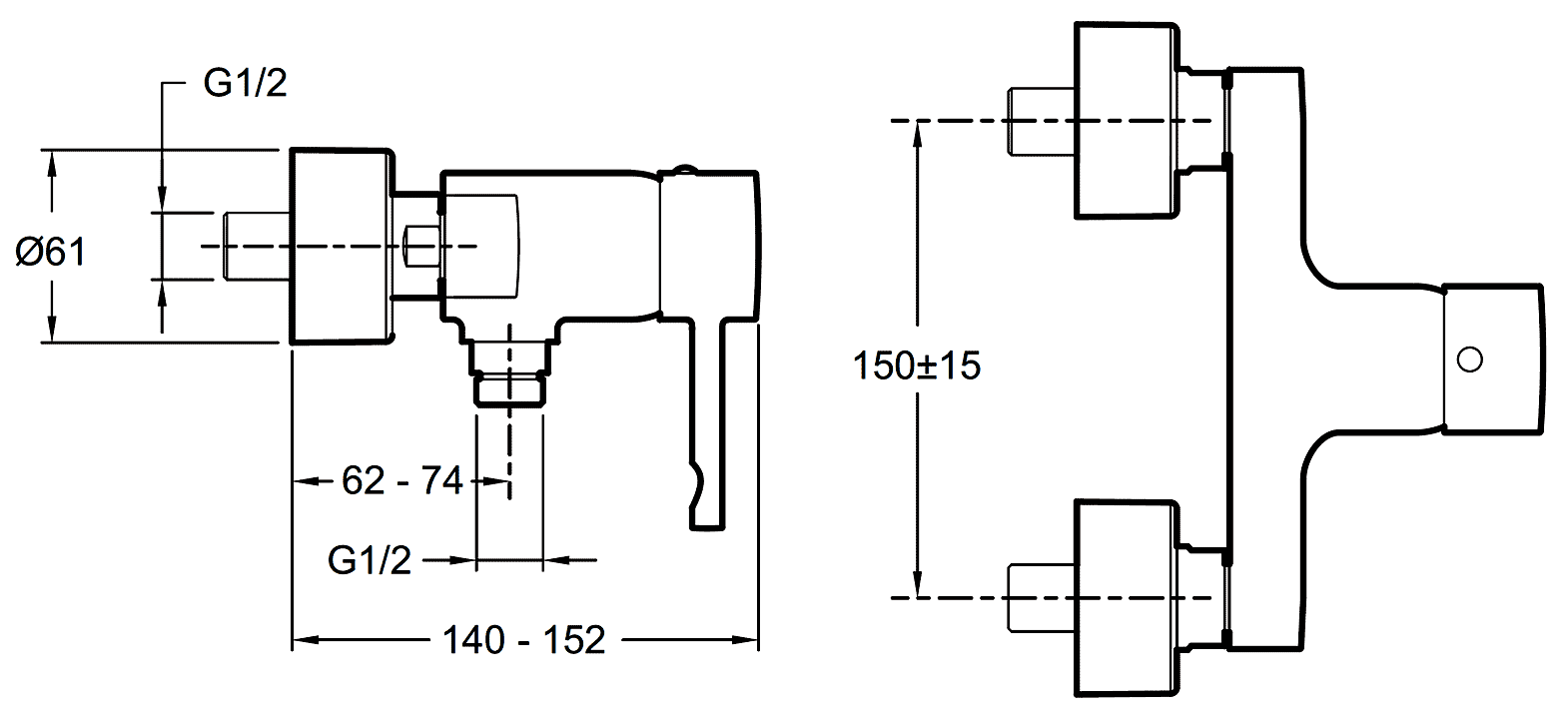 Jacob Delafon Cuff E45533-CP  Смеситель душевой