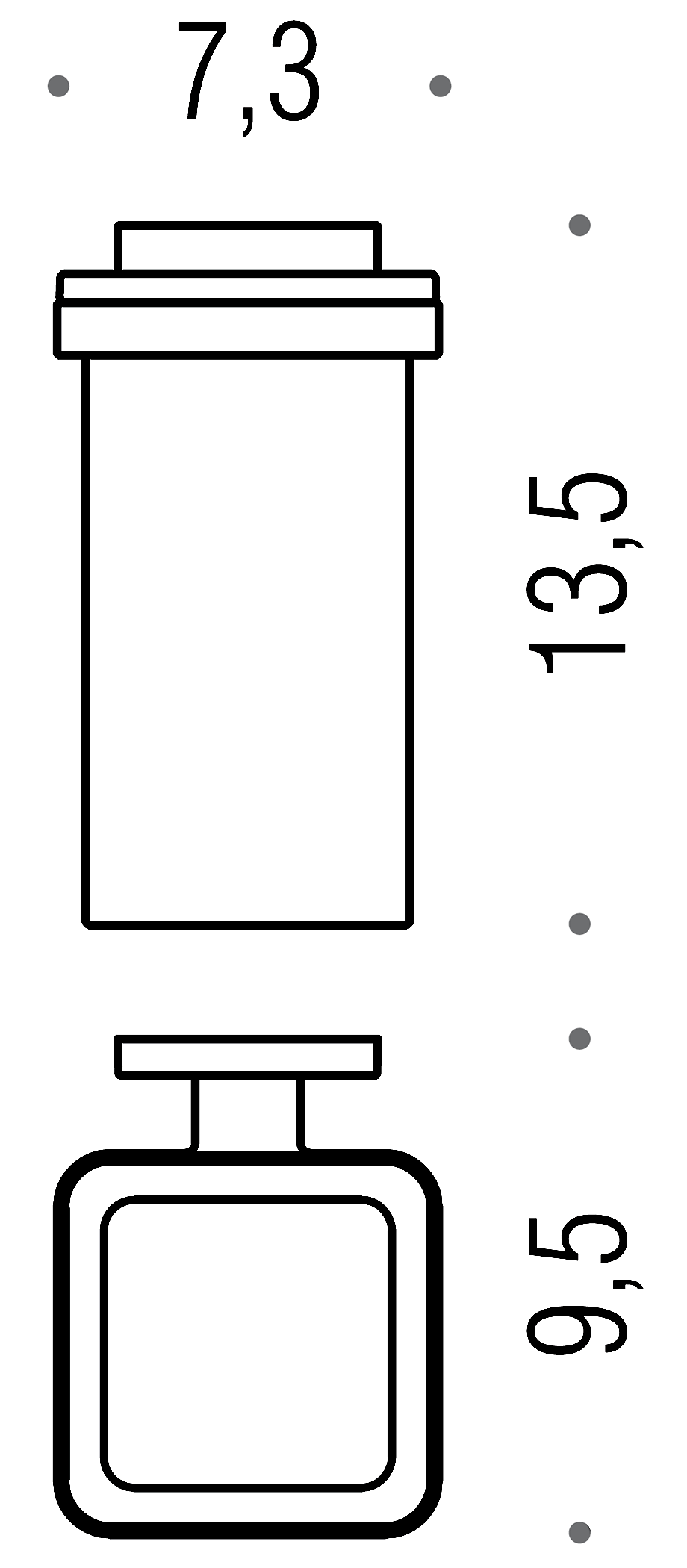 Colombo BasicQ B3702 Стакан настенный
