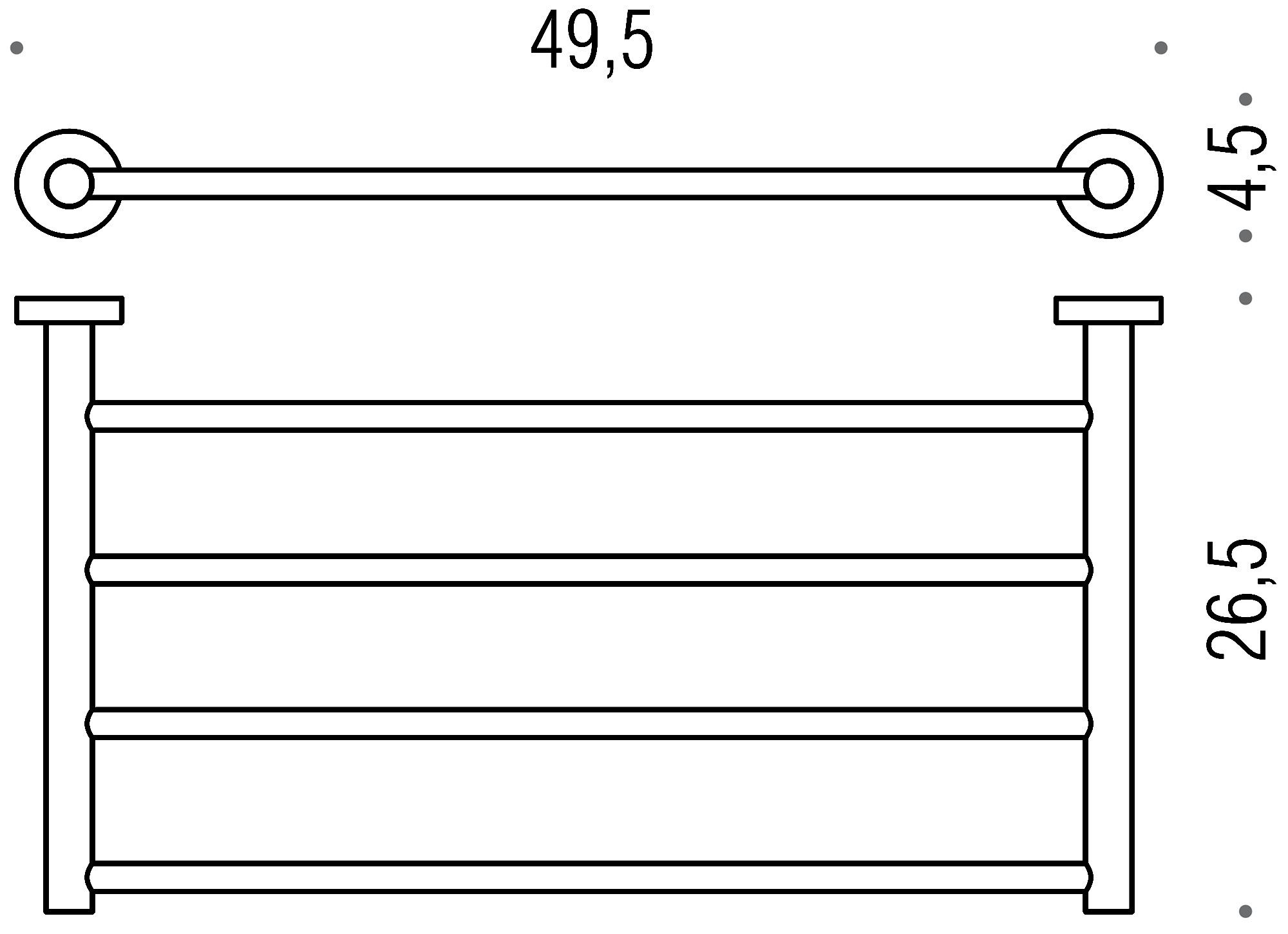 Colombo Plus W4987 Полка для полотенец