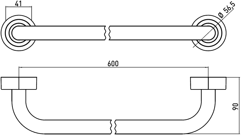 EMCO Polo 0760 001 60  Полотенцедержатель 60 см