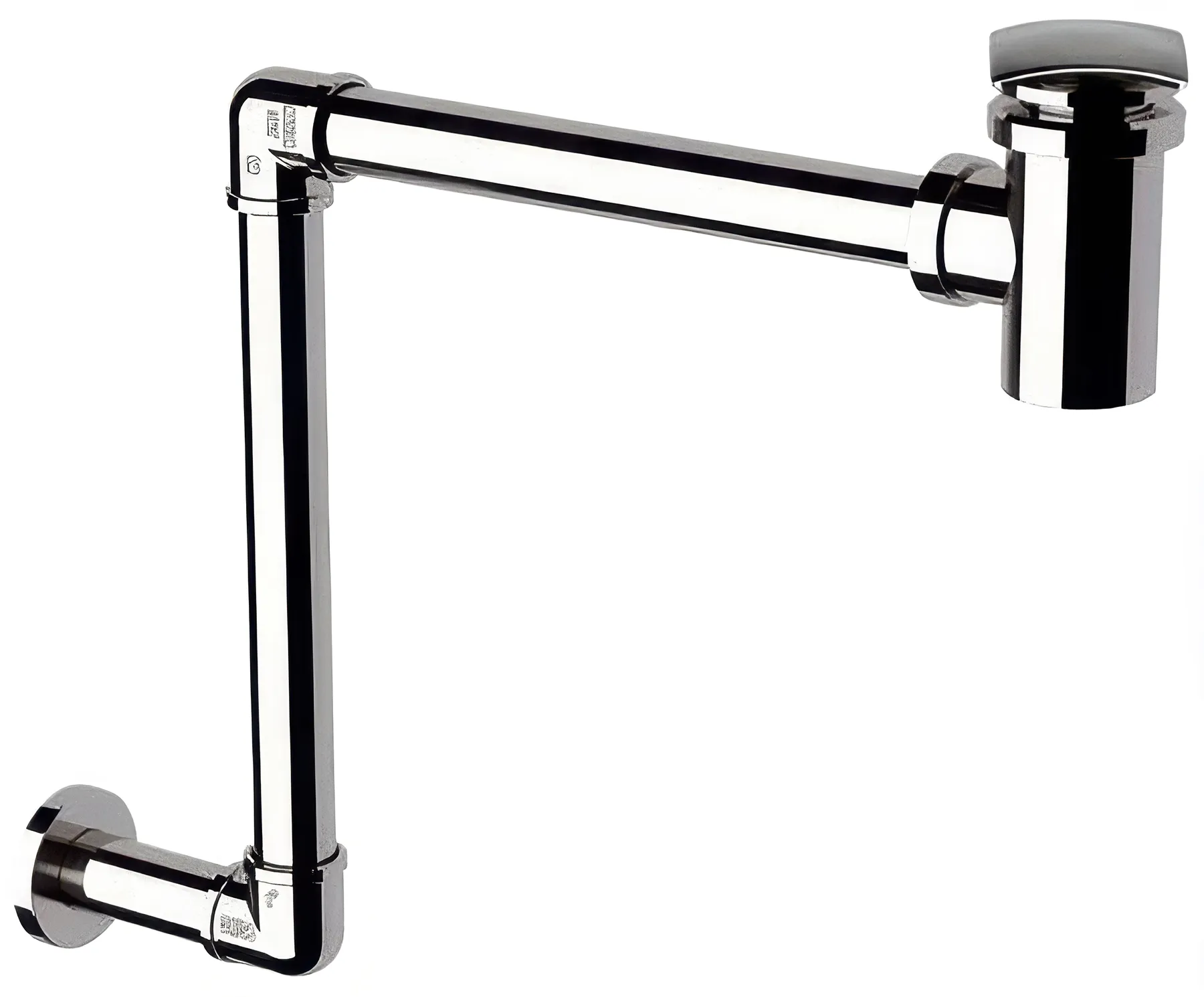 Remer 985S Сифон экономящий пространство со сливом Click-Clack (хром)