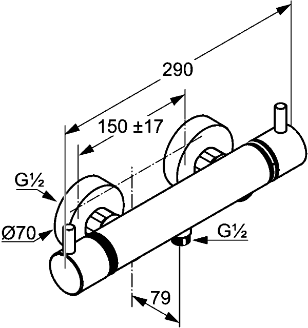 Kludi Bozz 35203 0538 Термосмеситель душевой