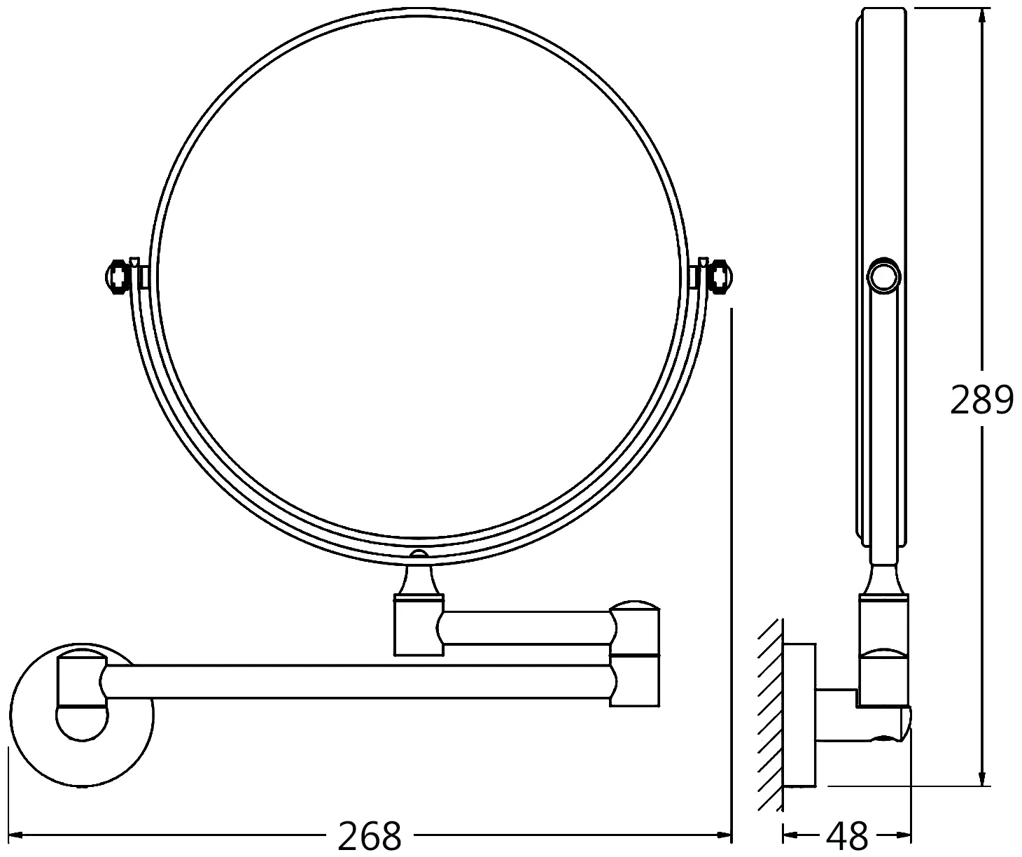 ArtWelle Harmonie HAR056 Зеркало косметическое 2x