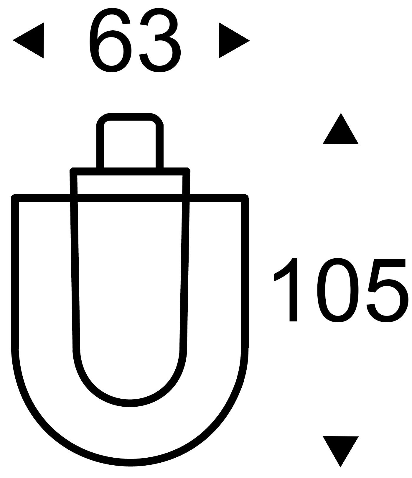 Langberger 202-B05 Сменная щётка для ёршика Ø63 (чёрный)