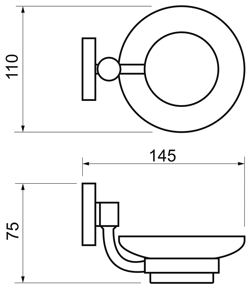 WasserKraft Rhein K-6229 Мыльница (стекло)