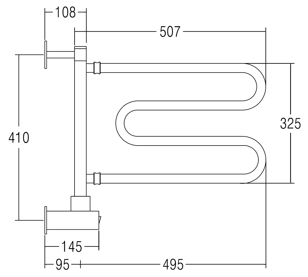 Margaroli Vento 510 BOX BR Электрический полотенцесушитель (бронза)