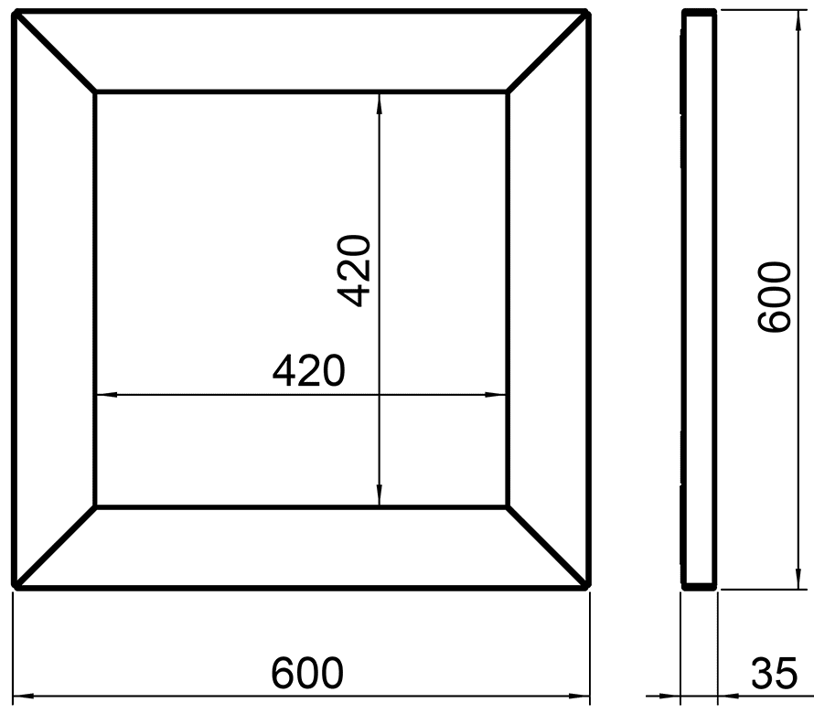 Pomd'or Iside 51.80.56.247  Зеркало 600x600 (венге)