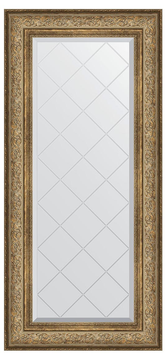 Evoform Exclusive-G BY4081 Зеркало с гравировкой в багетной раме 60x130