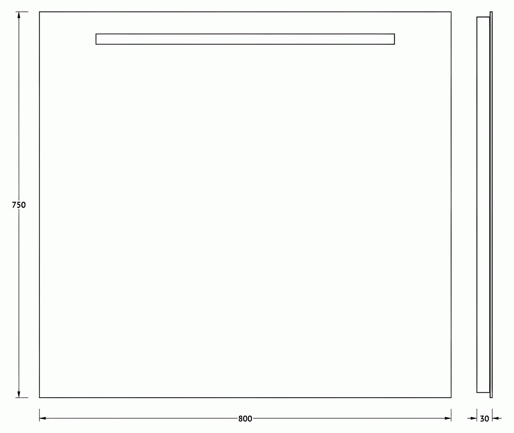 Evoform Ledline BY2105 Зеркало 80x75 с LED светильником