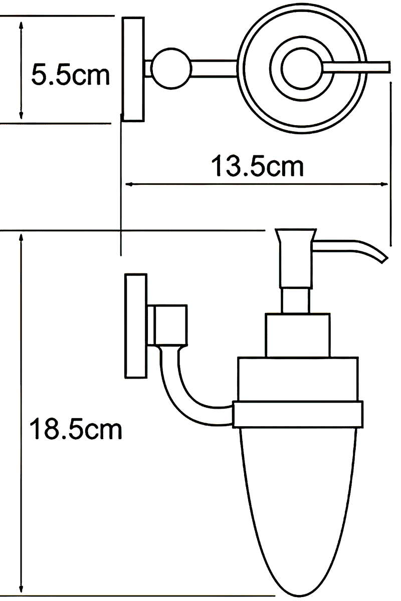 WasserKraft Rhein K-6299 Диспенсер для жидкого мыла (стекло)