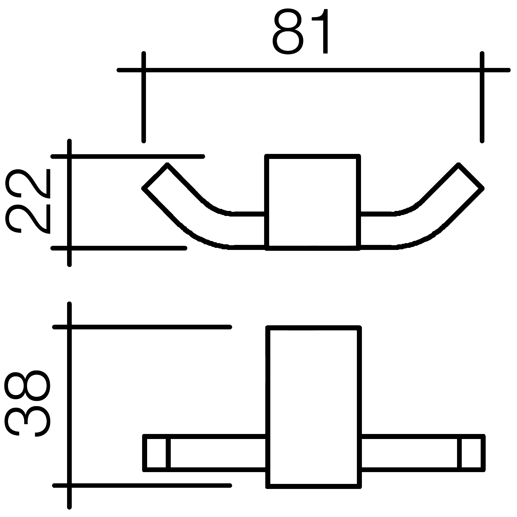 Schein Rembrandt 061-2CH Крючок двойной (хром)