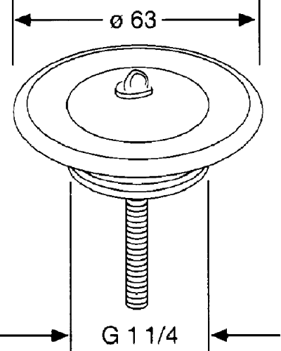 Kludi 10411 3500 Слив G 1-1/4" Ø63 мм