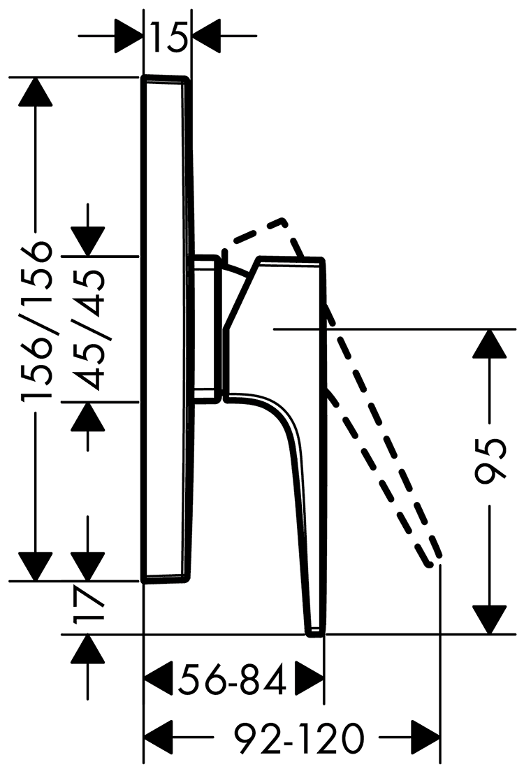 Hansgrohe Metropol 32565 000 Встраиваемый смеситель для душа