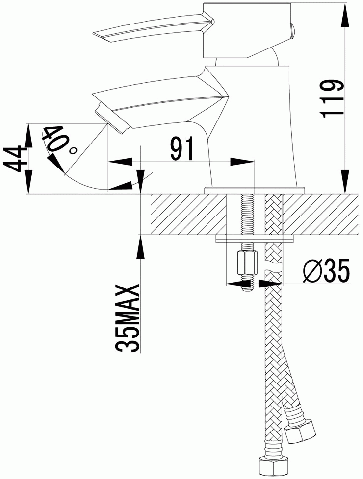 Lemark Atlantiss LM3256C Смеситель для раковины