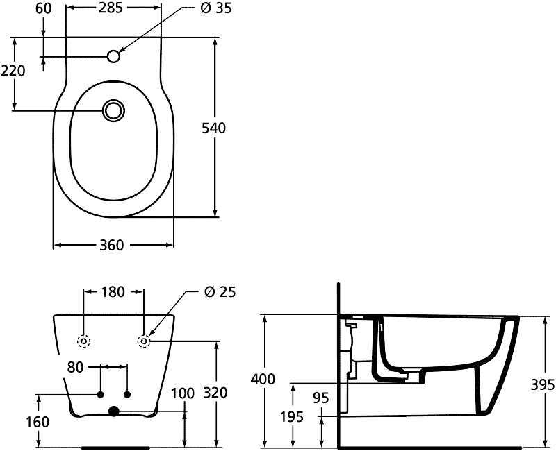 Ideal Standard Connect E7997 01  Биде подвесное