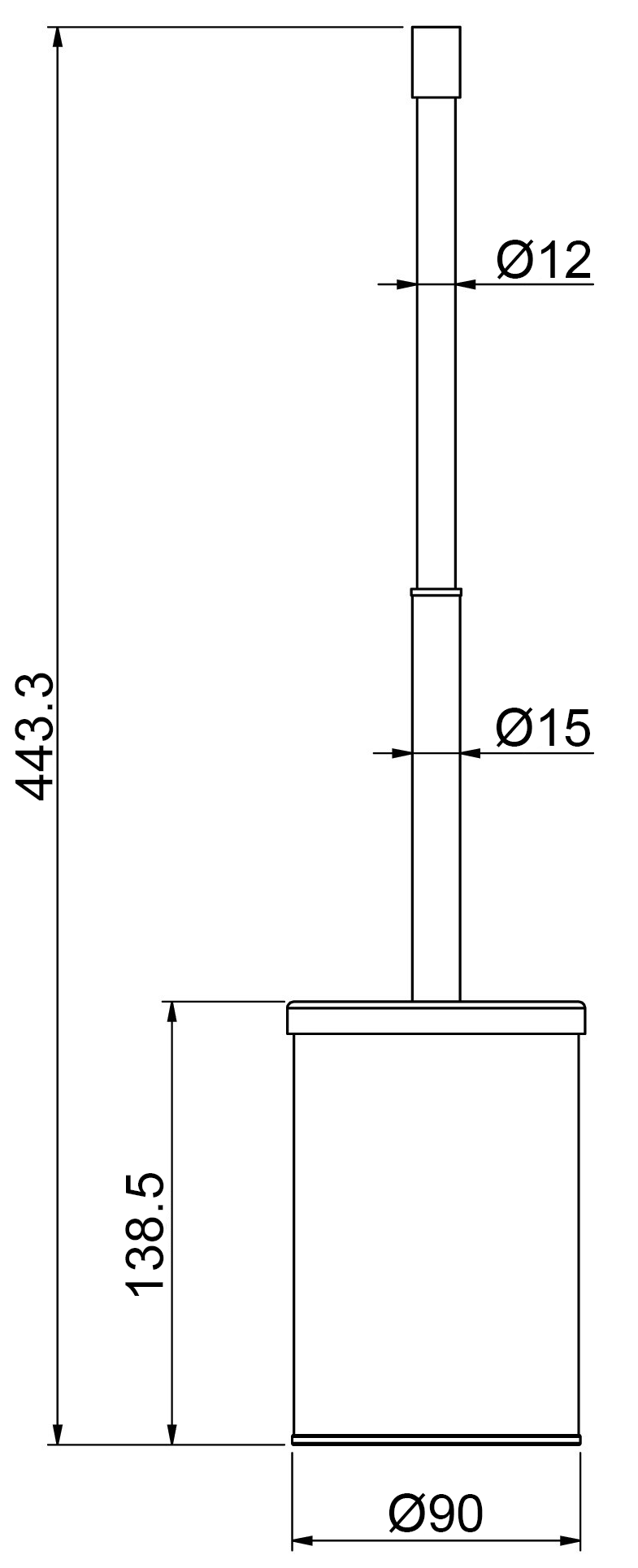 Langberger 70171 Ёршик напольный (малая колба)