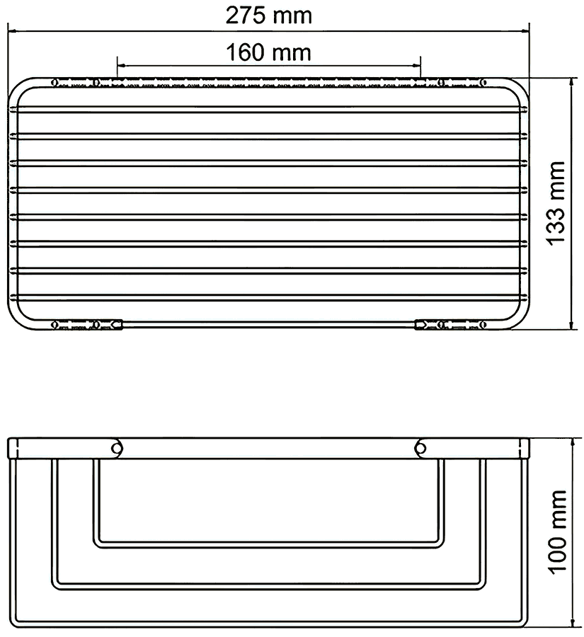 WasserKraft Elbe K-711BLACK Полочка-решётка (чёрный)