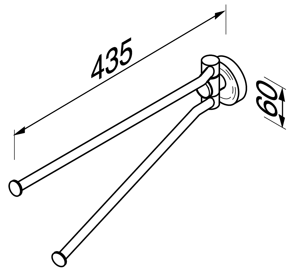 Geesa Luna 5505  Полотенцедержатель двойной поворотный