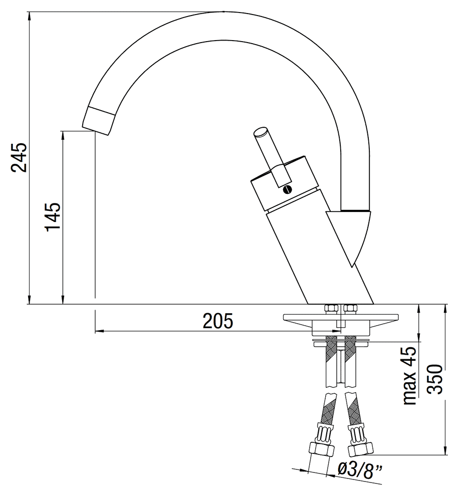 Nobili OZ OZ113/T2CR  Смеситель кухонный