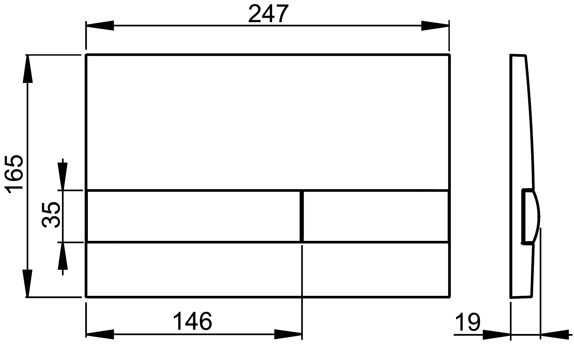 Alcaplast M1718 Кнопка смыва для унитаза (чёрный)