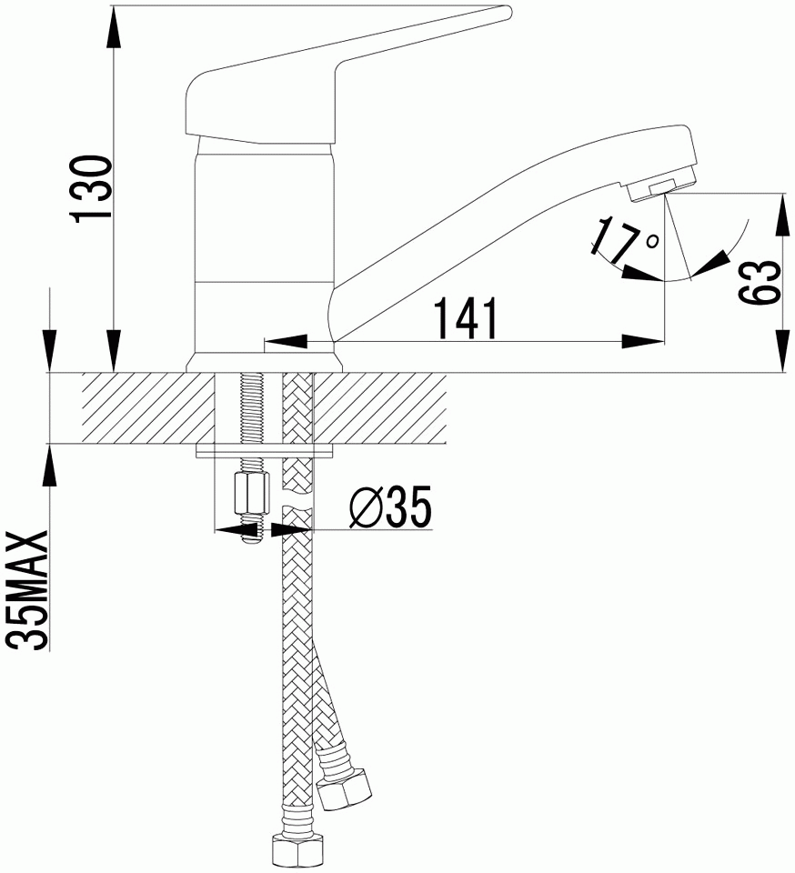 Lemark Luna LM4107C Смеситель для раковины