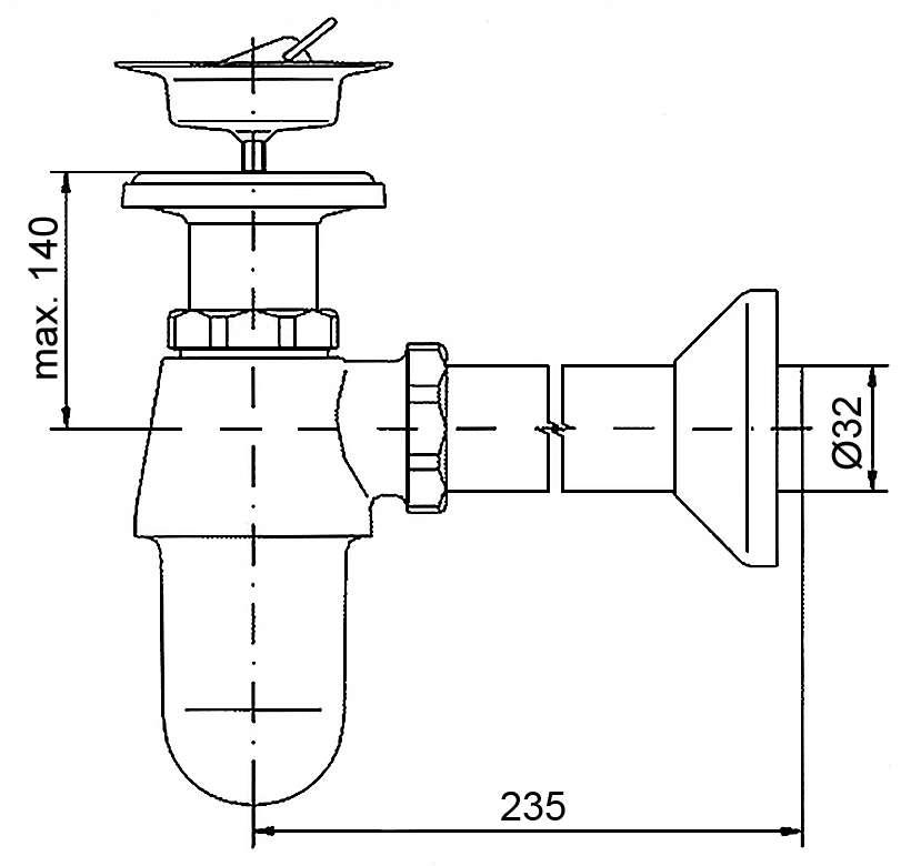 Mofem 165-0027-00 Сифон для раковины (латунь)