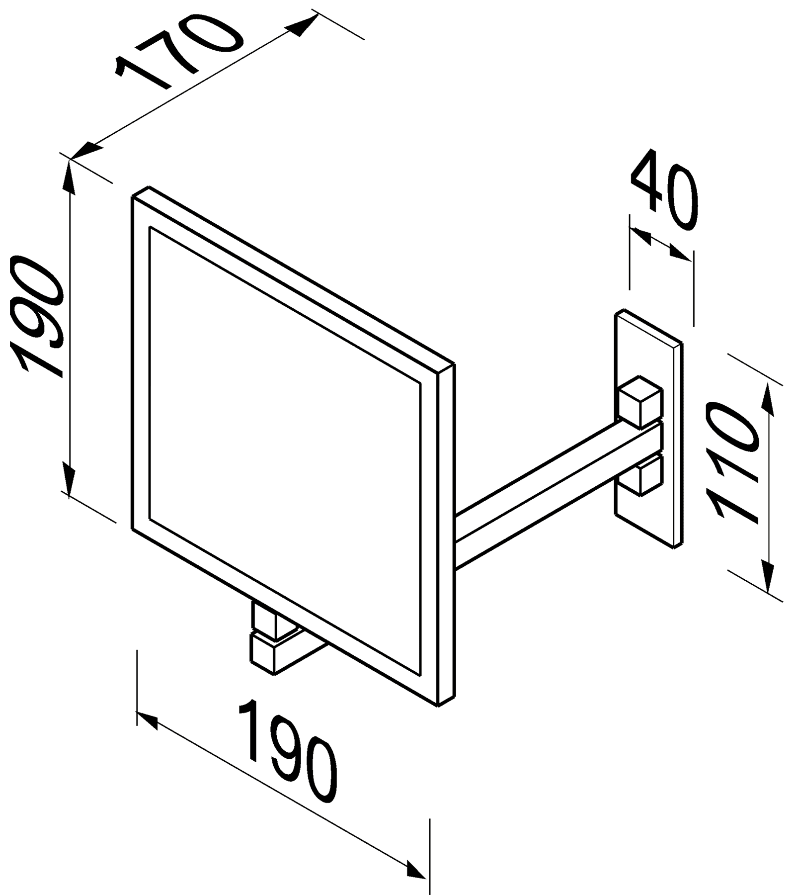 Geesa Mirror 911080 Косметическое зеркало 190x190 настенное 3X