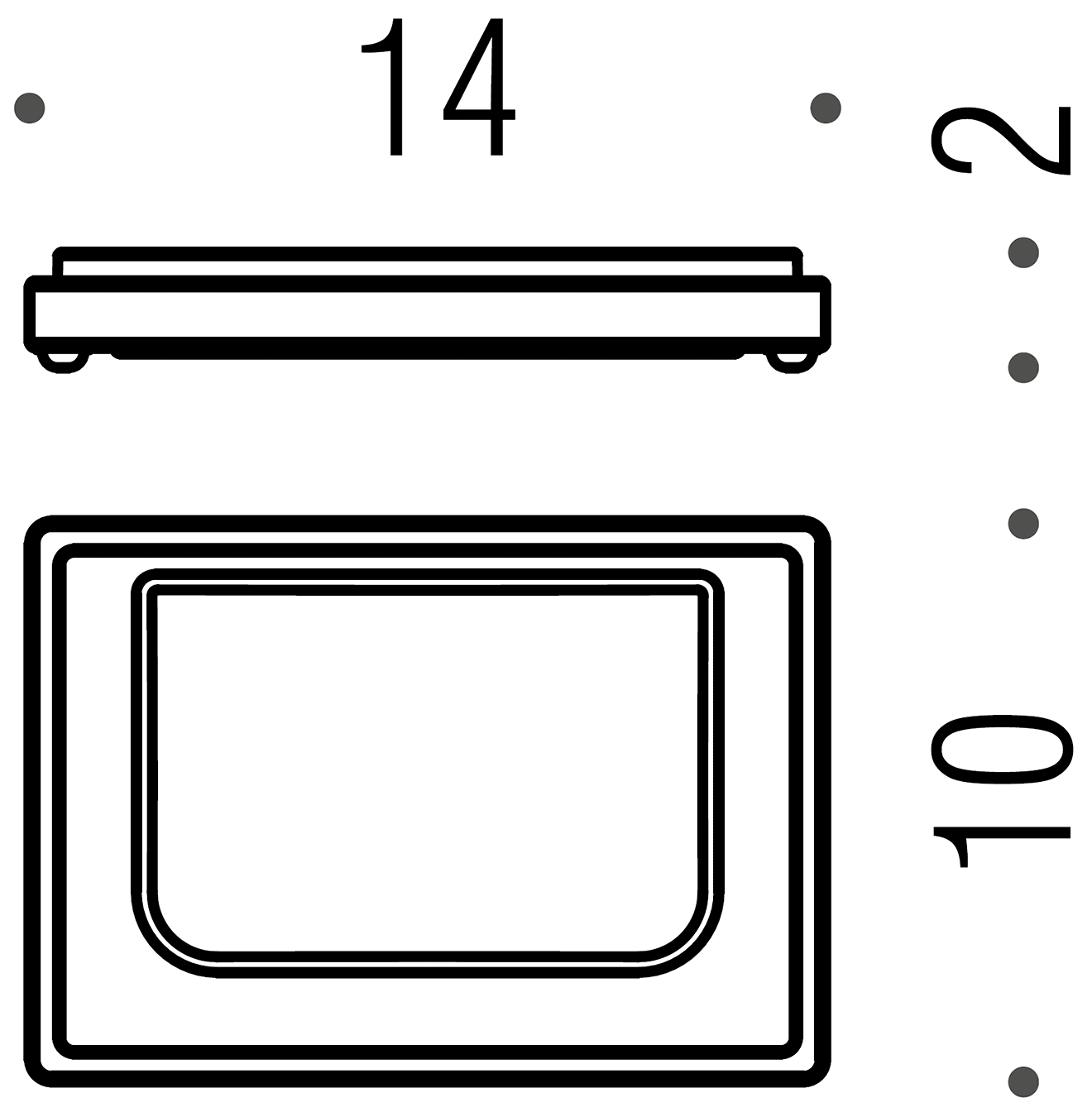 Colombo Look B1640 NM Мыльница настольная (чёрный)