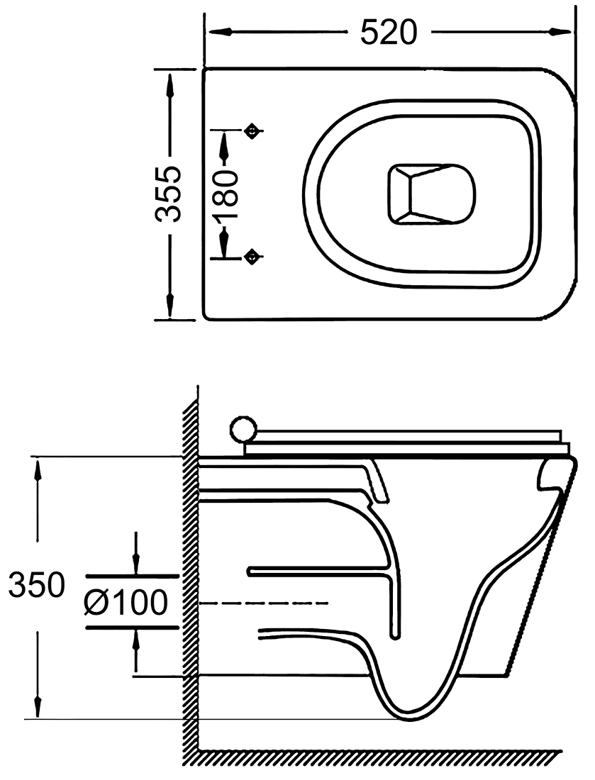 Grossman GR-4441S Унитаз подвесной безободковый с тонкой крышкой