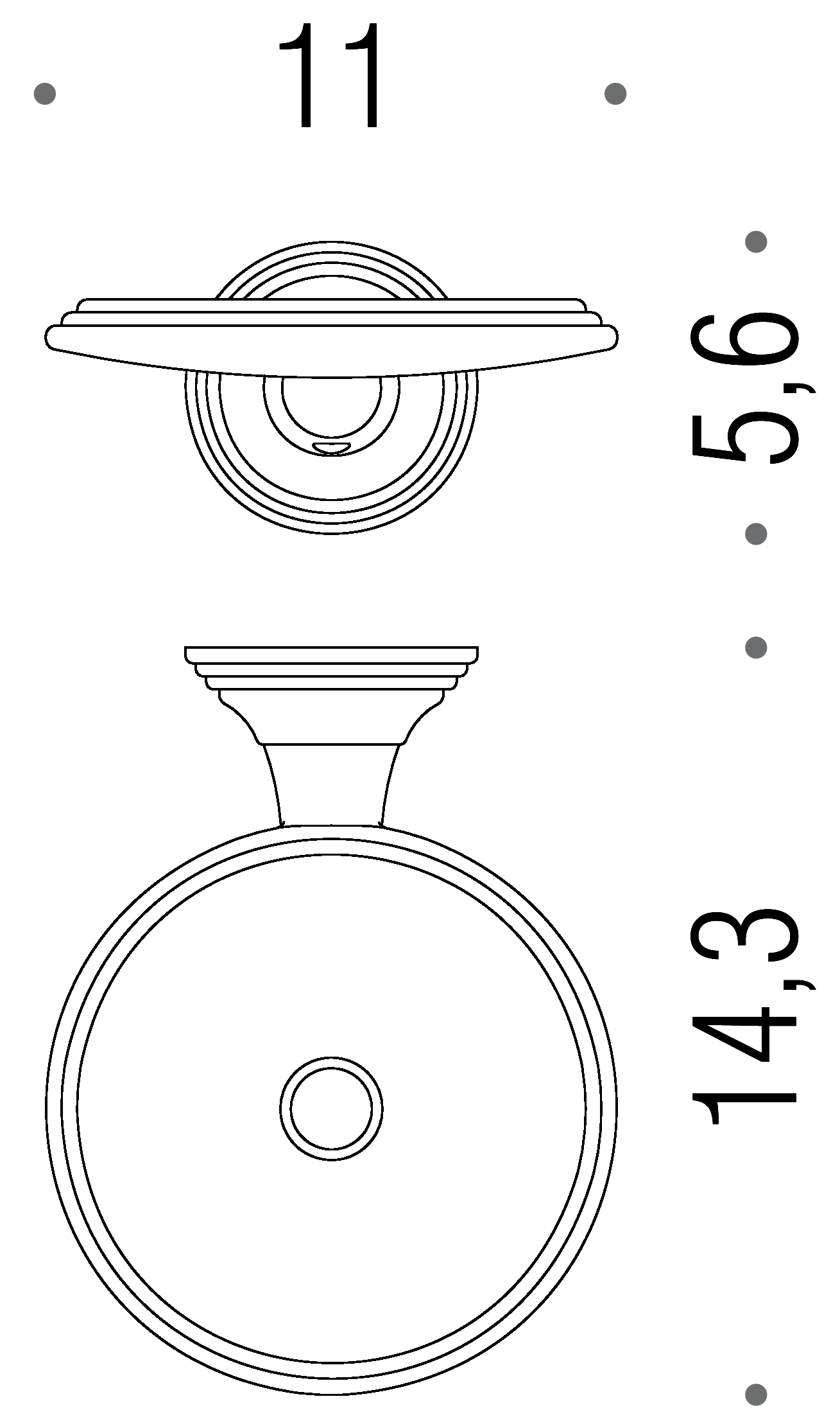 Colombo Hermitage B3301 HPS Мыльница настенная (золото)