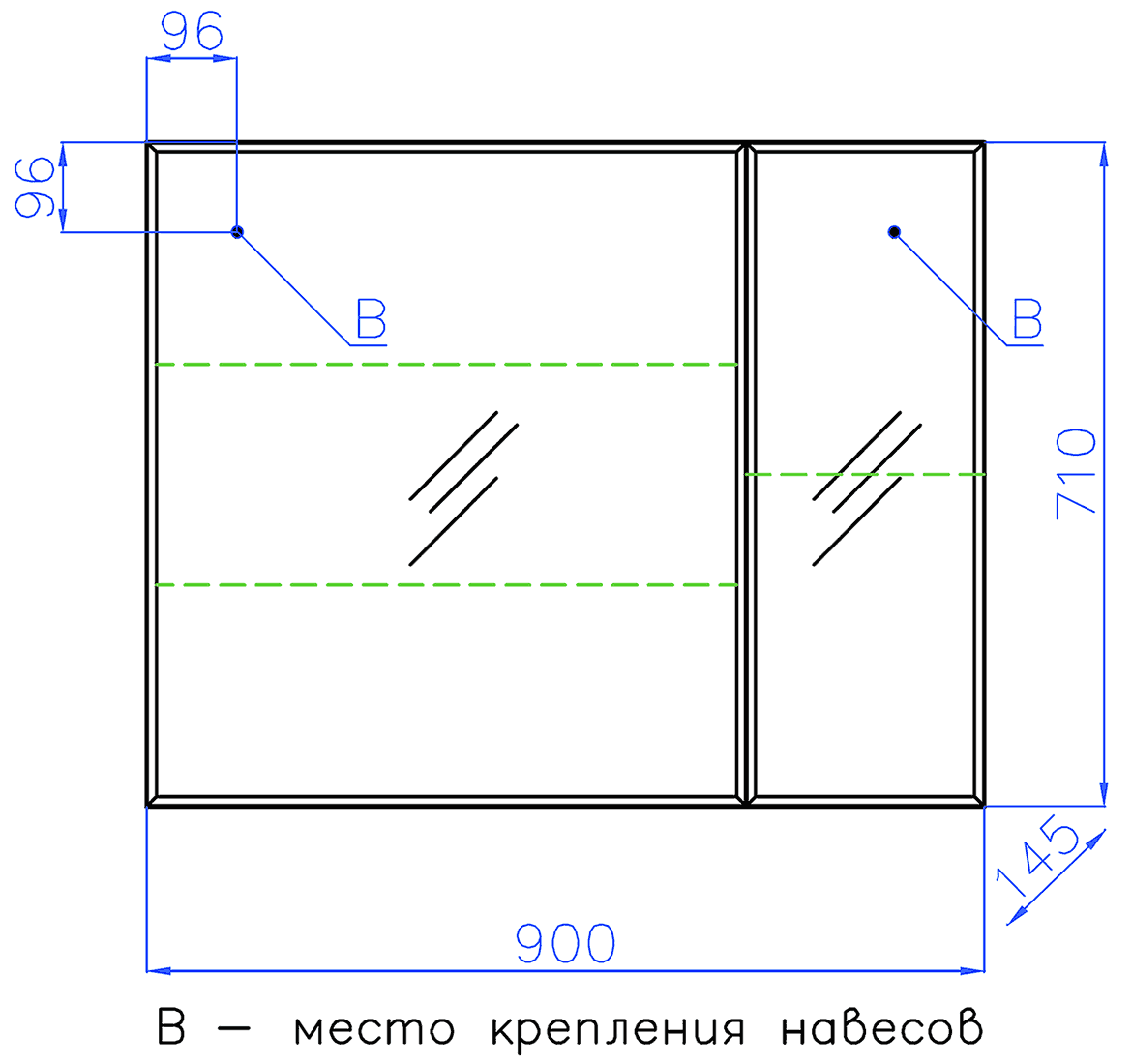 Style Line Берлин 90 Зеркальный шкаф (Соната)