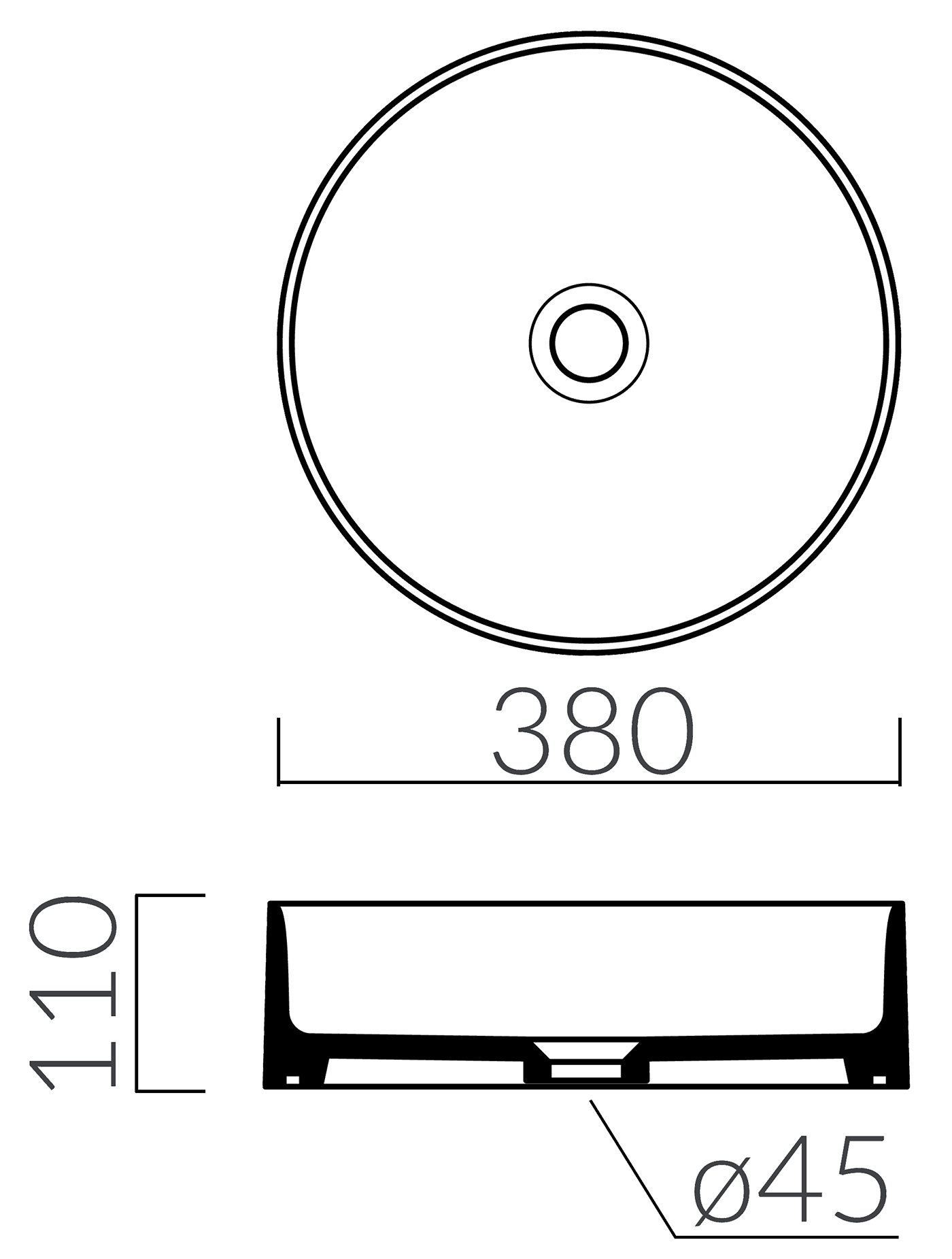 Galassia SmartB 7405 Свободностоящая раковина Ø380