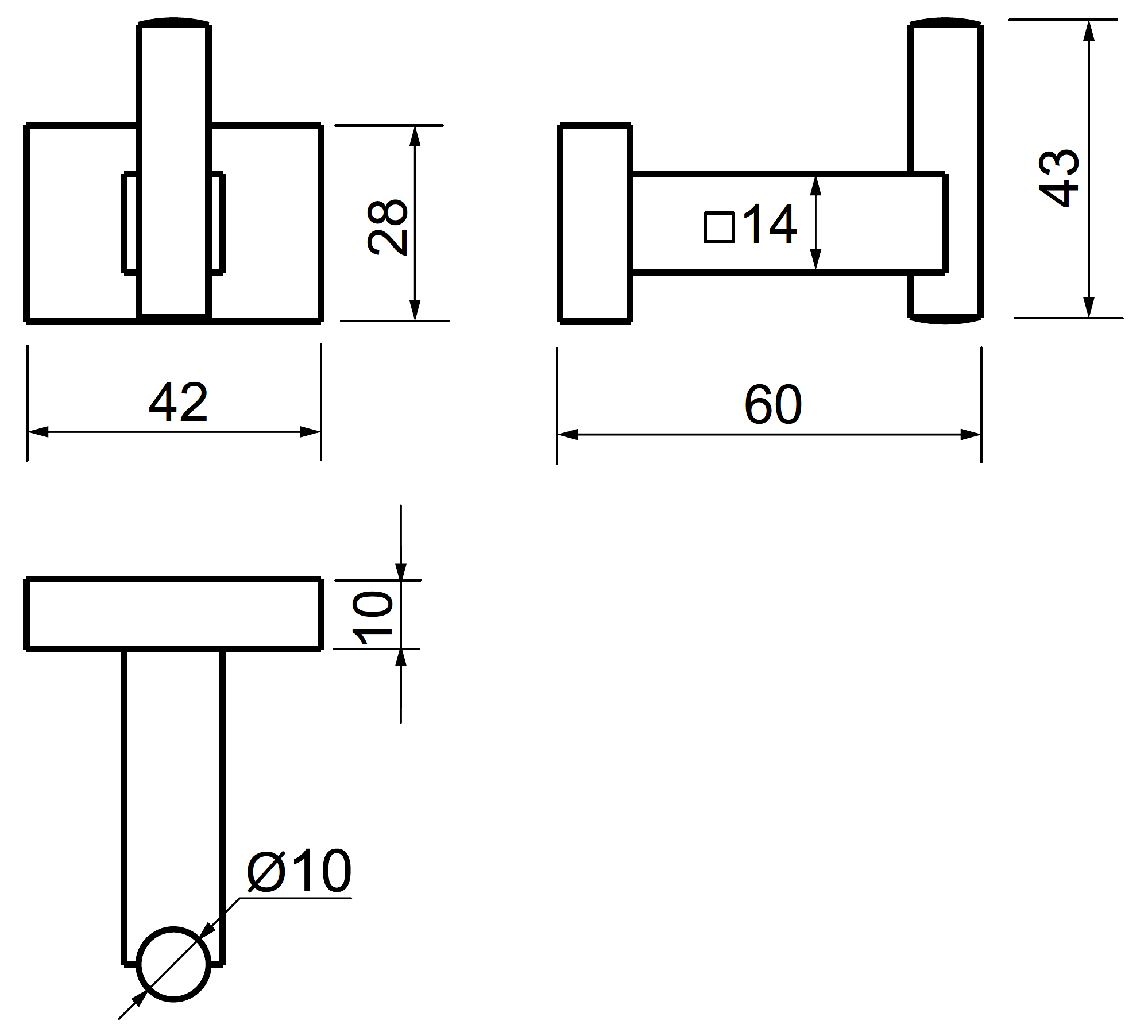 Grohe Essentials Cube 40511 001 Крючок