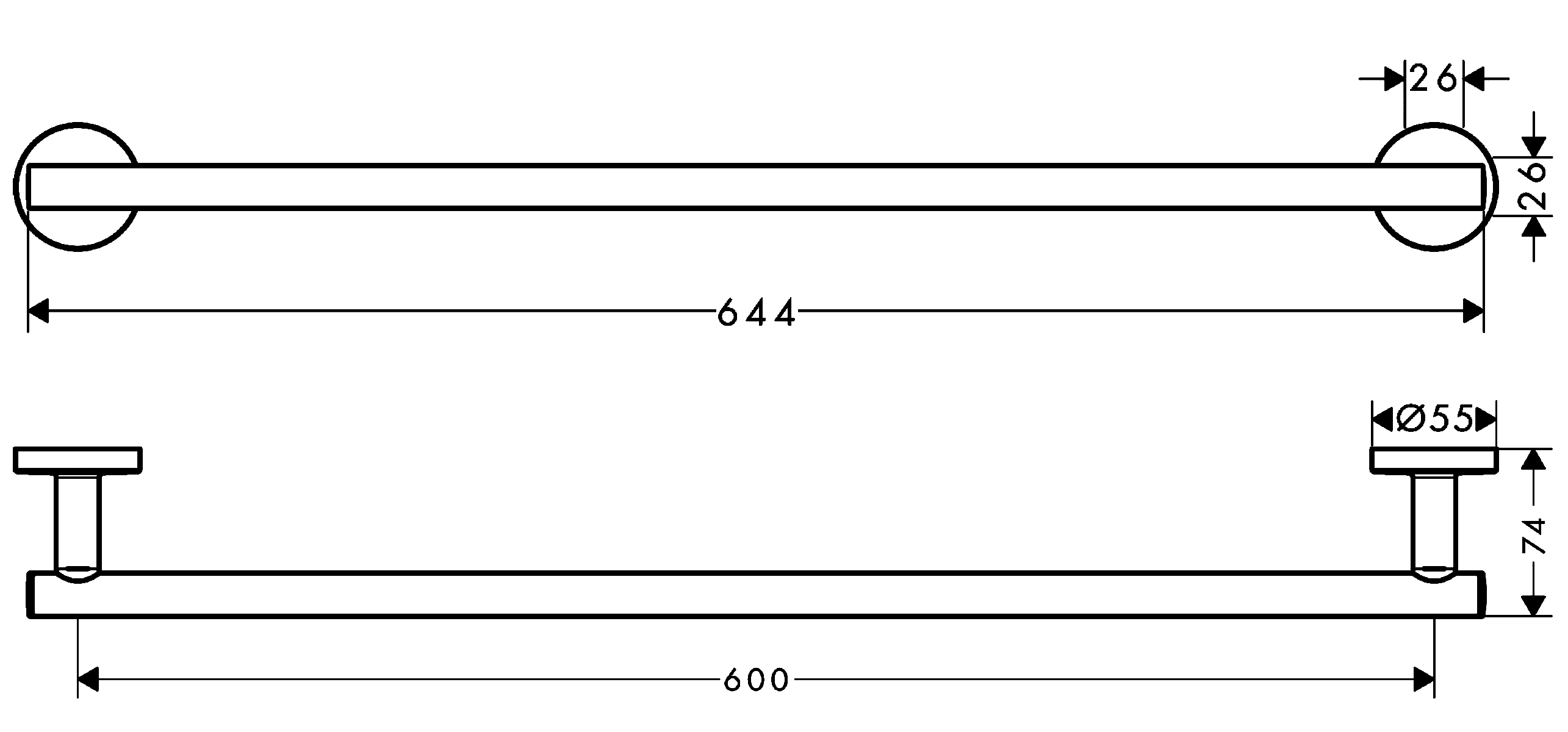 Hansgrohe Logis Universal 41716 000 Полотенцедержатель 60 см