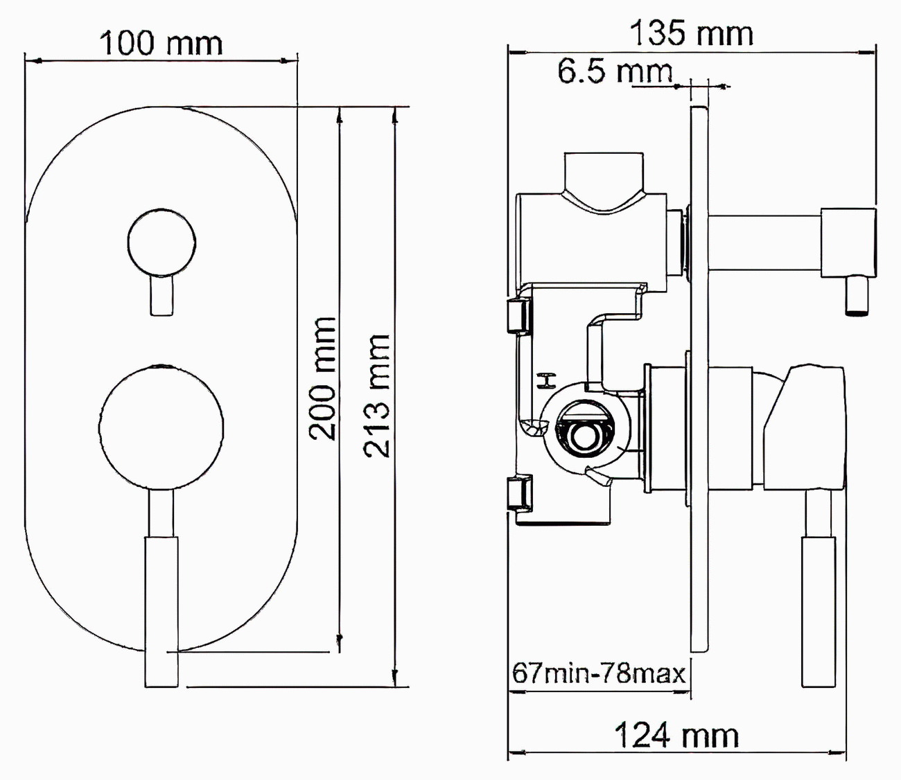 WasserKraft Main 4141 Встраиваемый смеситель для ванны