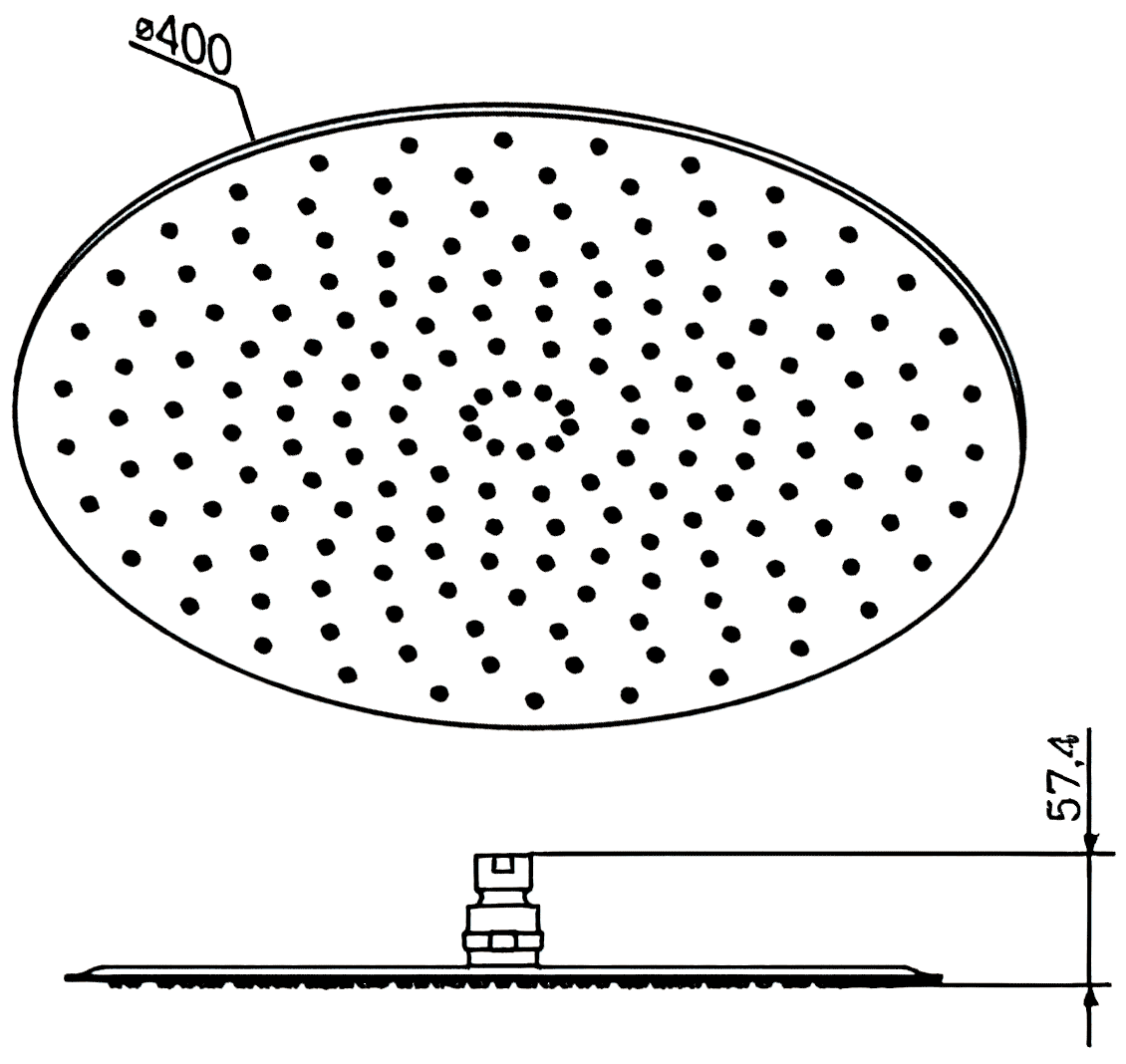 AM·PM F05R0002 Верхний душ Ø400 мм