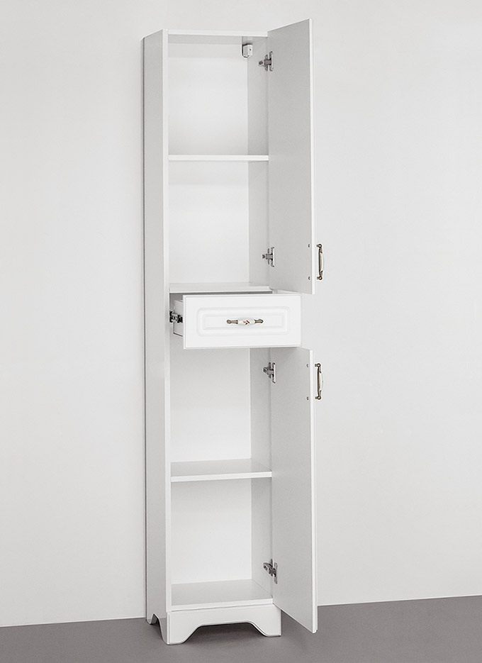 Style Line Олеандр-2 Шкаф высокий (белый)