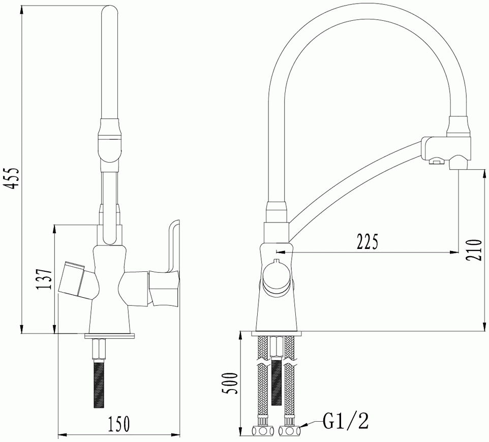 Lemark Comfort LM3070C-Red Смеситель для кухни (красный/хром)