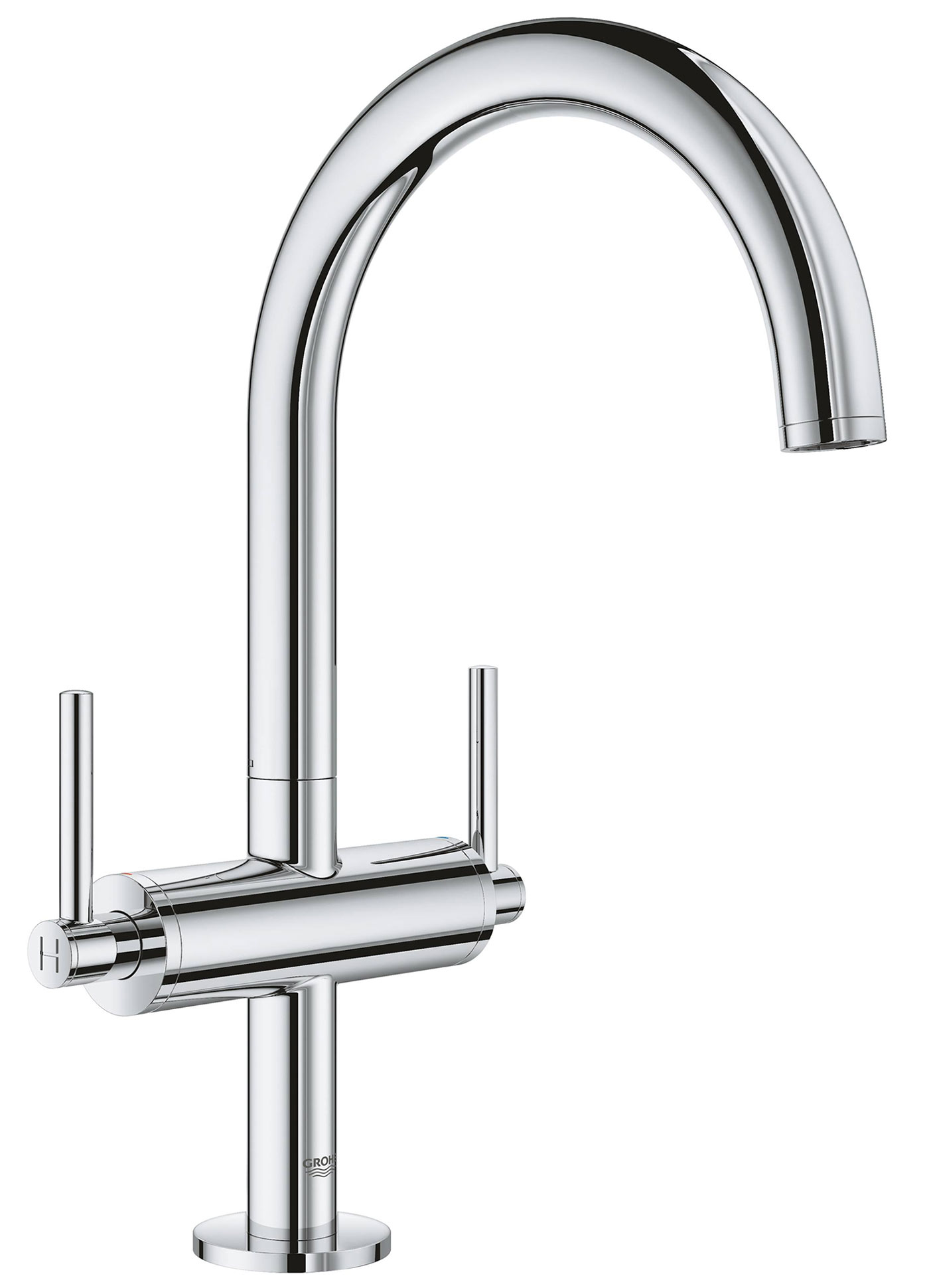 Grohe Atrio 21022 003 Смеситель для раковины высокий с донным клапаном