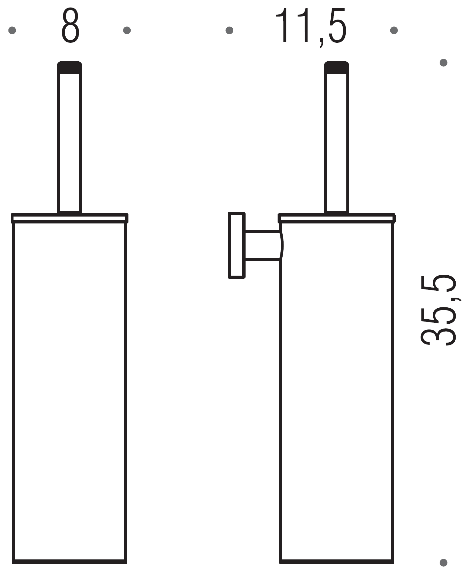 Colombo Basic B2707 Ёршик настенный